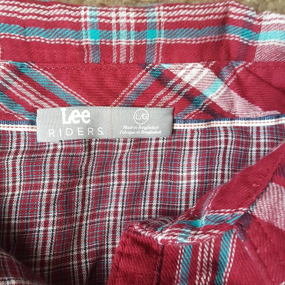 Red Button-Down Flannel- NWT - Picture 3 of 4